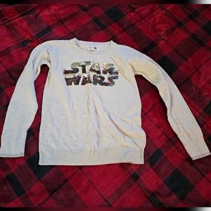#867- girls star wars long sleeve shirt large
